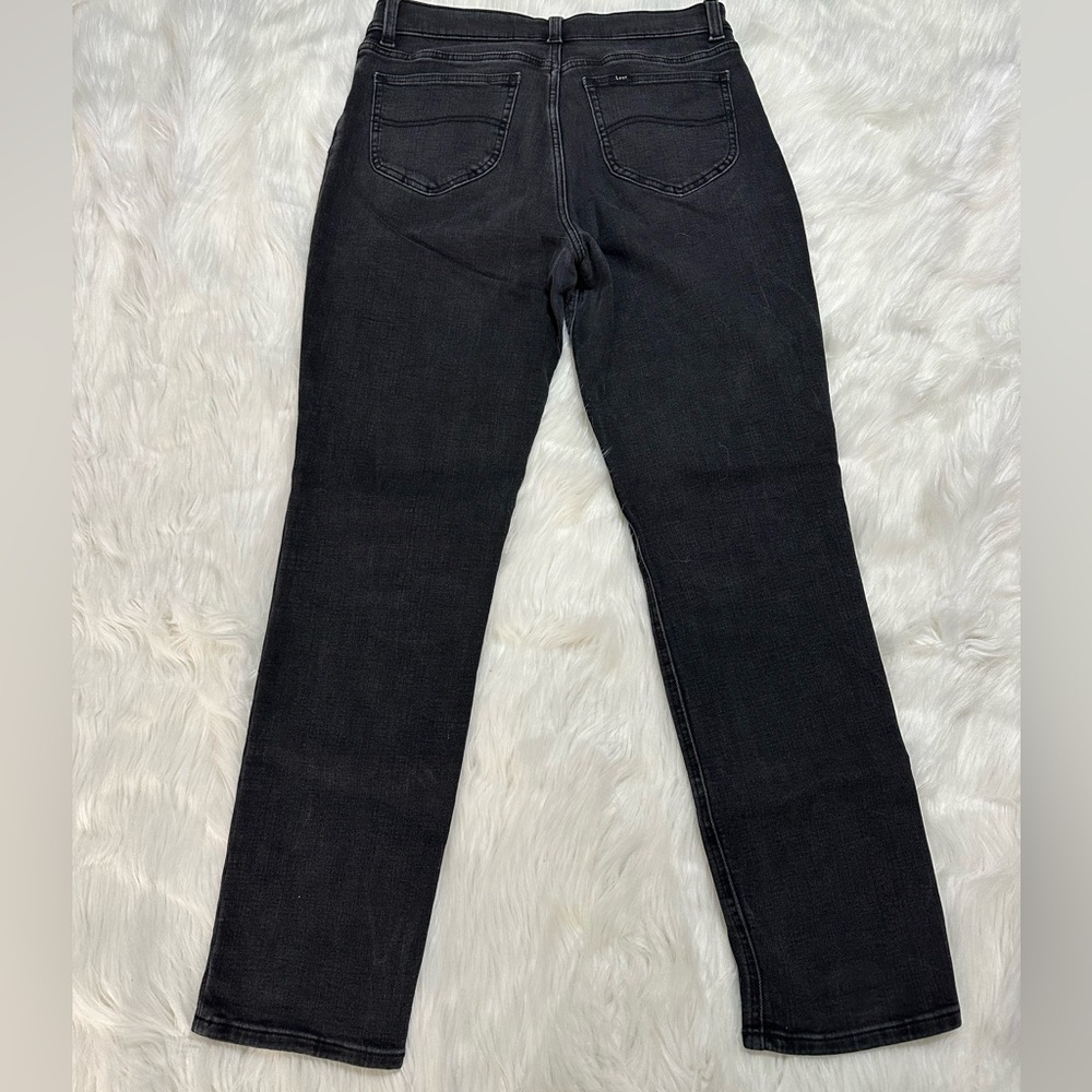 WOMEN’S LEE SLIM FIT STRETCH STRAIGHT LEG MID RISE JEANS SIZE 10 MEDIUM - Picture 4 of 10